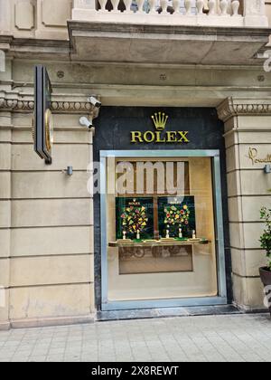 Magasin Rolex. Avinguda Diagonal, Barcelone, Catalogne, Espagne. Banque D'Images