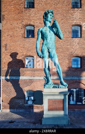 Le David de Michelangelo, en bronze coulé par la Royal Collection, Copenhague, Danemark Banque D'Images