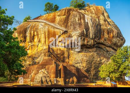 Sigiriya Rock, Sri Lanka. Banque D'Images