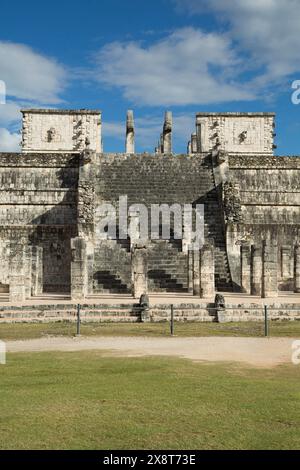 Temple des Guerriers, Chichen Itza, Yucatan, Mexique Banque D'Images