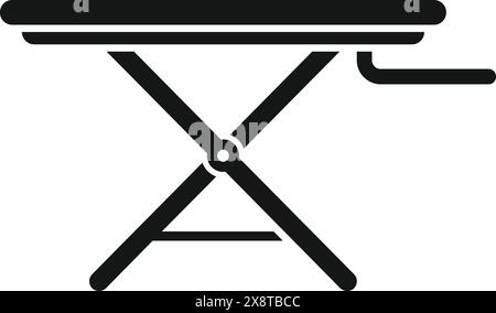 Conception vectorielle simplifiée d'une planche à repasser, idéale pour les icônes et les graphiques pédagogiques Illustration de Vecteur