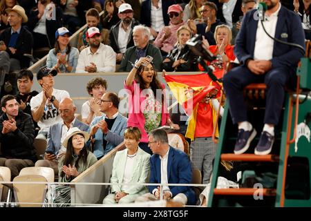 Paris, Paris, France. 27 mai 2024. Réaction de la foule lors du tennis Grand Slamt de Roland Garros 2024, jour 1, match entre Alexander Zverev (GER) et Rafael Nadal (ESP) au stade Roland Garros - le 23 mai 2024. Crédit : ZUMA Press, Inc/Alamy Live News Banque D'Images