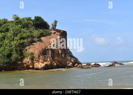 Mirissa est une ville de bord de mer discrète dans le sud du Sri Lanka, beaucoup plus détendue et calme que les points chauds populaires de la plage. L'observation des baleines et des dauphins à Mirissa est l'une des activités aquatiques les plus excitantes que vous puissiez faire pendant vos vacances. Les baleines bleues souvent aperçues sont les plus grands animaux du monde et Mirissa est le meilleur endroit pour les excursions d'observation des baleines et des dauphins au Sri Lanka. Mirissa, Sri Lanka. Banque D'Images