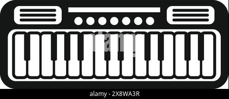 Icône vectorielle simplifiée d'une mélodica, idéale pour les conceptions musicthemed Illustration de Vecteur