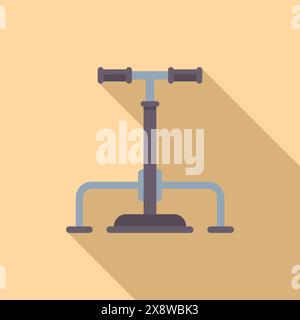 Illustration de conception plate d'une icône d'échelle d'équilibre classique avec une ombre, représentant des concepts d'équilibre et de justice Illustration de Vecteur