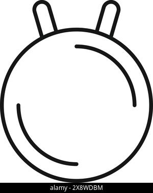 Dessin au trait simple d'un visage de lapin, adapté aux logos et aux designs ludiques Illustration de Vecteur