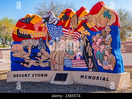 Arizona State Capitol Phoenix ; Desert Storm Memorial Banque D'Images