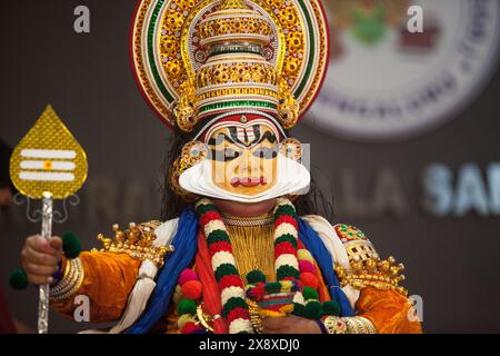 Performance de Kathakali Banque D'Images