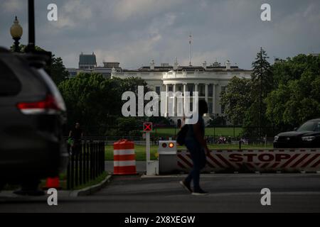 Washington, États-Unis. 27 mai 2024. Une vue générale de la Maison Blanche, à Washington, DC, le lundi 27 mai, 2024. (Graeme Sloan/Sipa USA) crédit : Sipa USA/Alamy Live News Banque D'Images