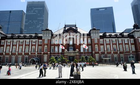 Gare centrale de Tokyo - l'ancien bâtiment Marunouchi. Tokyo, Japon. Banque D'Images