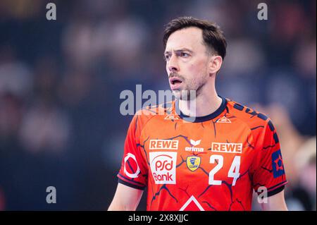 Hambourg, Allemagne. 25 mai 2024. Handball : EHF European League, Rhein-Neckar Löwen - Füchse Berlin, final four, demi-finale, Barclays Arena. Patrick Goretzki de Löwen. Crédit : Noah Wedel/dpa/Alamy Live News Banque D'Images