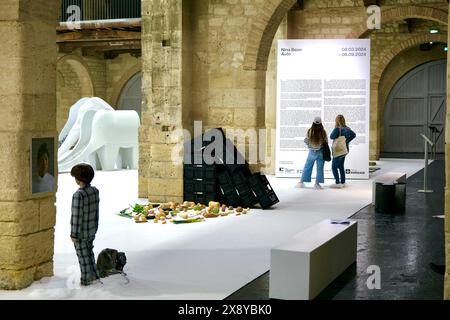 France, Gironde, Bordeaux, zone classée au Patrimoine mondial de l'UNESCO, le CAPC - Musée d'Art contemporain de Bordeaux inauguré en 1984 dans l'ancien Lain Banque D'Images