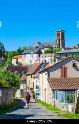 France, Lot, Gramat, étape sur le chemin Rocamadour (GR 6), variante du chemin du Puy (ou via Podiensis) vers Saint-Jacques-de-Compostelle Banque D'Images