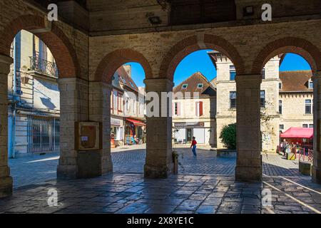 France, Lot, Gramat, étape sur le chemin Rocamadour (GR 6), variante du chemin du Puy (ou via Podiensis) vers Saint-Jacques-de-Compostelle, XIXe siècle Banque D'Images