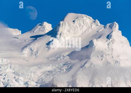 Islande, Islande orientale, Skaftafell, glacier Svinafellsjökull Banque D'Images