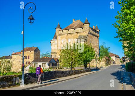 France, Lot, Lacapelle-Marival, étape sur la voie Rocamadour (GR 6), variante de la voie du Puy (ou via Podiensis) vers Saint-Jacques-de-Compostelle, 15 Banque D'Images