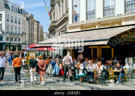 Belgique, Bruxelles, Rue de la montagne, brasserie Ommegang Banque D'Images