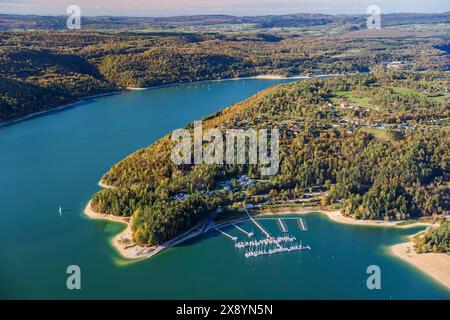 France, Jura, Lac de Vouglans (vue aérienne) Banque D'Images