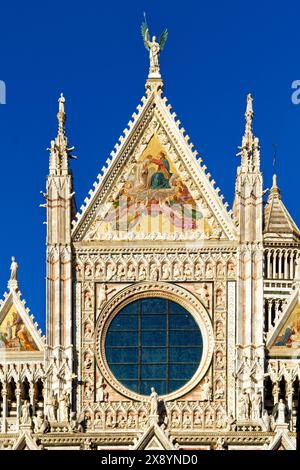 Italie, Toscane, Sienne, centre historique classé au patrimoine mondial de l'UNESCO, la vieille ville, la cathédrale notre-Dame de l'Assomption, le Duomo Banque D'Images