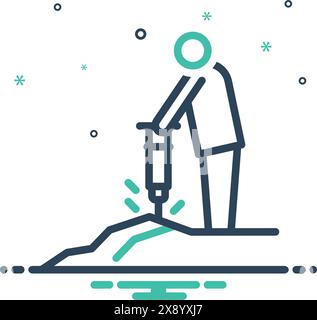 Icône pour dur, difficile Illustration de Vecteur