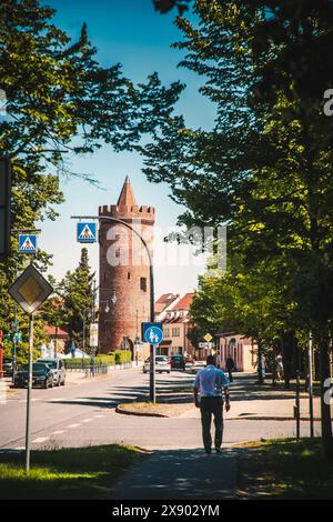 Luckauer Torturm auch Dicker Turm à Beeskow Landkreis Oder-Spree, Brandebourg *** Luckauer Torturm également connu sous le nom de Dicker Turm à Beeskow, Oder Spree district, Brandebourg Banque D'Images