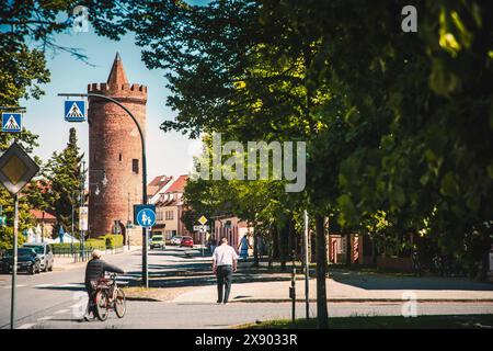 Luckauer Torturm auch Dicker Turm à Beeskow Landkreis Oder-Spree, Brandebourg *** Luckauer Torturm également connu sous le nom de Dicker Turm à Beeskow, Oder Spree district, Brandebourg Banque D'Images