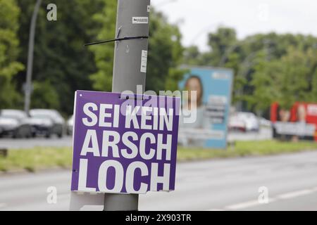 Deutschland, Berlin, Europawahl 2024 : Wahlspots und Wahlkampagnen der Parteien in Deutschland *** Allemagne, Berlin, élections européennes 2024, élections et campagnes électorales des partis en Allemagne Banque D'Images