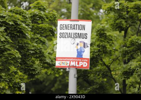 Deutschland, Berlin, Europawahl 2024 : Wahlspots und Wahlkampagnen der Parteien in Deutschland *** Allemagne, Berlin, élections européennes 2024, élections et campagnes électorales des partis en Allemagne Banque D'Images