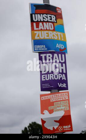 Deutschland, Berlin, Europawahl 2024 : Wahlspots und Wahlkampagnen der Parteien in Deutschland *** Allemagne, Berlin, élections européennes 2024, élections et campagnes électorales des partis en Allemagne Banque D'Images
