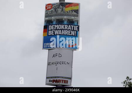 Deutschland, Berlin, Europawahl 2024 : Wahlspots und Wahlkampagnen der Parteien in Deutschland *** Allemagne, Berlin, élections européennes 2024, élections et campagnes électorales des partis en Allemagne Banque D'Images