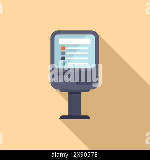 Illustration vectorielle d'un microphone dans un style de design plat avec une longue ombre, parfait pour les icônes de médias et de podcast Illustration de Vecteur