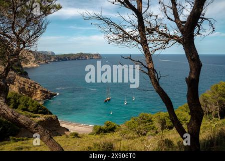 Es Coll Baix plage est l'une des plages les plus éloignées et les plus belles de l'île de Majorque, Alcudia, Baléares, Espagne Banque D'Images