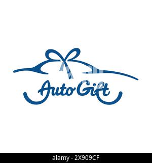 Logo cadeau automatique. Vecteur et illustration. Illustration de Vecteur