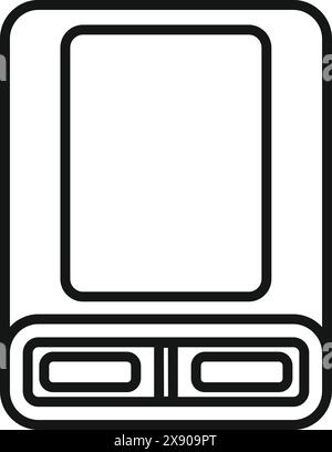 Dessin au trait simpliste d'un appareil de jeu vidéo portable, idéal pour les icônes et le matériel pédagogique Illustration de Vecteur