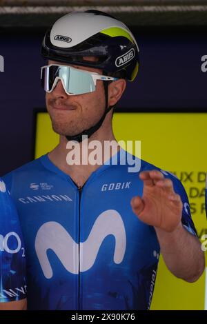 CAVAGNA Rémi de l'ÉQUIPE MOVISTAR lors des boucles de la Mayenne 2024, étape 2, Renault Saint-Berthevin - Ernée, course cycliste UCI Pro Series le 24 mai 2024 à Ernée, France - photo Laurent Lairys / DPPI Banque D'Images