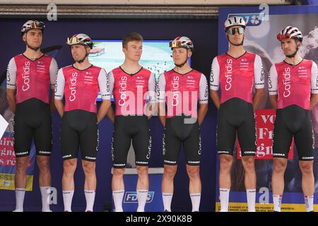 TEAM COFIDIS lors des boucles de la Mayenne 2024, étape 2, Renault Saint-Berthevin - Ernée, course cycliste UCI Pro Series le 24 mai 2024 à Ernée, France - photo Laurent Lairys / DPPI Banque D'Images