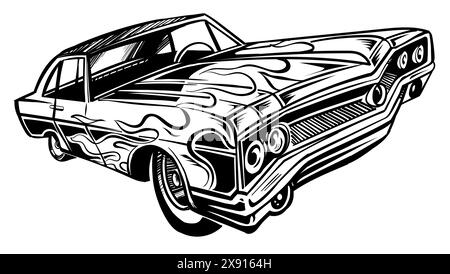 Design rétro classique de voiture vintage. illustration vectorielle Illustration de Vecteur