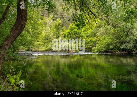 Der Fluss Cetina in der Cetina Schlucht BEI omis, Kroatien, Europa | la rivière Cetina dans le canyon de Cetina près de omis, Croatie, Europe Banque D'Images
