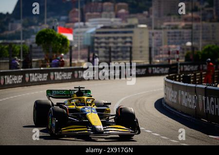 Le pilote australien de formule 1 McLaren Oscar Piastri participe au Grand Prix de F1 de Monaco le 26 mai 2024. Banque D'Images