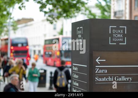 LONDRES - 23 MAI 2024 : Duke of York Square sur la Kings Road à Chelsea Banque D'Images