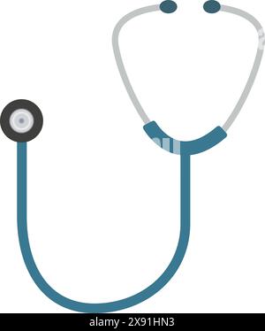 Icône de couleur du stéthoscope, symbole de santé, signe médical, stéthoscope médical, appareil de soins de santé Illustration de Vecteur