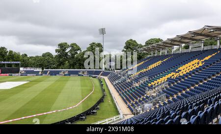 Cardiff, Royaume-Uni. 28 mai 2024. Vue générale de l'intérieur de Sophia Gardens lors du 3e match Vitality IT20 entre l'Angleterre et le Pakistan à Sophia Gardens, Cardiff, Royaume-Uni le 28 mai 2024. Photo de Stuart Leggett. Utilisation éditoriale uniquement, licence requise pour une utilisation commerciale. Aucune utilisation dans les Paris, les jeux ou les publications d'un club/ligue/joueur. Crédit : UK Sports pics Ltd/Alamy Live News Banque D'Images