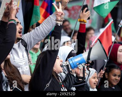 Manifestation d'urgence pro-Palestine pour Rafah, Whitehall, Londres, Royaume-Uni, 27 mai 2024 Banque D'Images