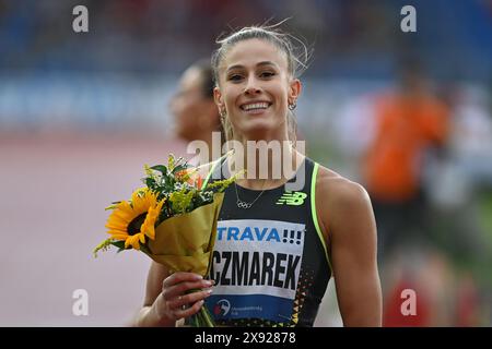 Ostrava, République tchèque. 28 mai 2024. Gagnante du 400 mètres féminin Natalia Kaczmarek de Pologne, Golden Spike, Continental Tour Gold, qui débute à Ostrava, République tchèque, le 28 mai 2024. Crédit : Jaroslav Ozana/CTK photo/Alamy Live News Banque D'Images