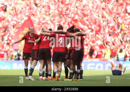 Finale de la Coupe féminine Adobe FA, Manchester United Women v Tottenham Hotspur Women Wembley Stadium Londres Royaume-Uni 12 mai 2024 Banque D'Images