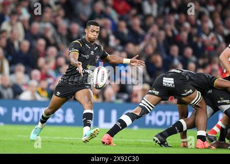 Sharks Scrum-Half Grant Williams (9 ans) lors de l'European Rugby Challenge Cup, finale de rugby à xv entre Gloucester Rugby et Hollywoodbets Sharks le 24 mai 2024 au Tottenham Hotspur Stadium à Londres, en Angleterre Banque D'Images