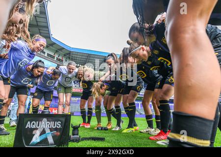 Anderlecht, Belgique. 25 mai 2024. Équipe Anderlecht photographiée avant un match de football féminin entre le RSC Anderlecht et les KRC Genk Ladies lors de la 10 ème et dernière journée des play offs de la saison 2023 - 2024 de la Super League belge Lotto Womens, le samedi 25 mai 2024 à Anderlecht, Belgique . Crédit : Sportpix/Alamy Live News Banque D'Images