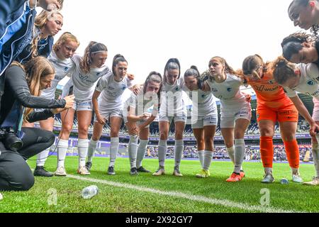 Anderlecht, Belgique. 25 mai 2024. Team Genk photographié avant un match de football féminin entre le RSC Anderlecht et les KRC Genk Ladies le 10 ème et dernier jour des play offs de la saison 2023 - 2024 de la Super League belge Lotto Womens, le samedi 25 mai 2024 à Anderlecht, Belgique . Crédit : Sportpix/Alamy Live News Banque D'Images