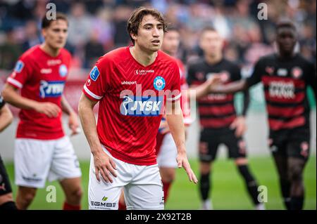 Herning, Danemark. 26 mai 2024. Alexander Lind (9 ans) de Silkeborg SI vu lors du match de Superliga 3F entre le FC Midtjylland et Silkeborg IF à la MCH Arena de Herning. (Crédit photo : Gonzales photo - Morten Kjaer). Banque D'Images