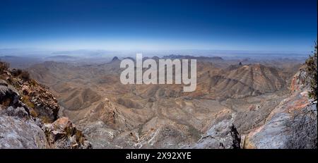 Vue panoramique sur le paysage du parc national de Big Bend Banque D'Images